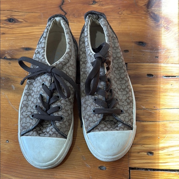 Coach Brown Casual Low Too Sneakers Shoes size 8.5 - Picture 6 of 11